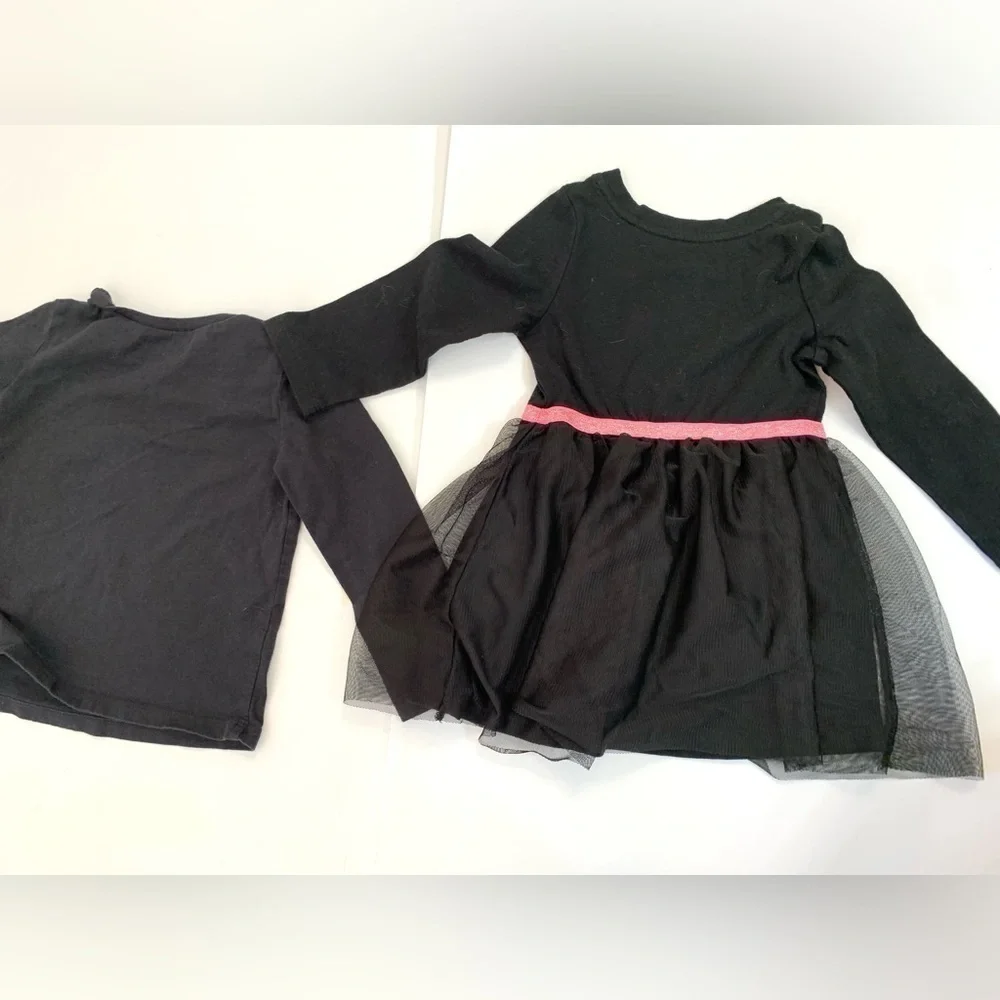 Toddler Girls 2T Halloween Dress and Long Sleeve Shirt Glow-in-the-Dark
